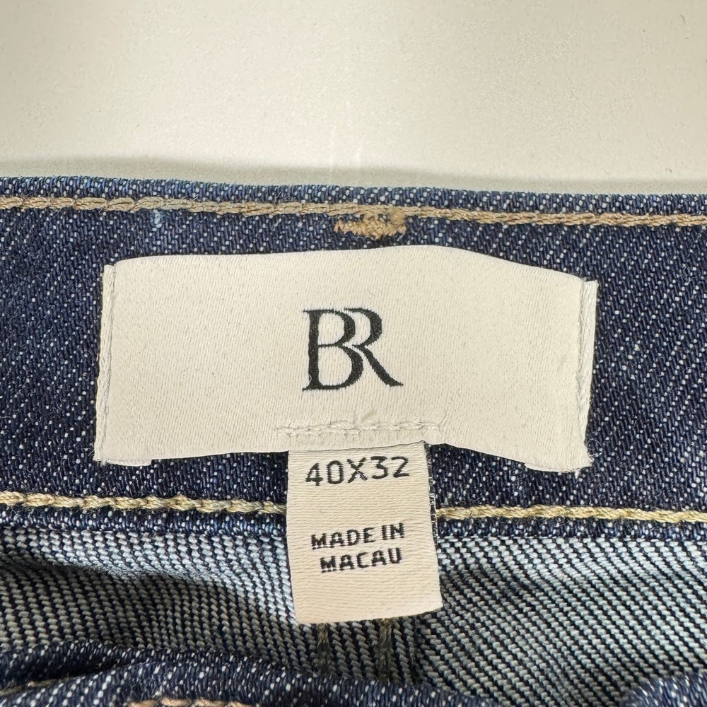 Banana Republic Authentic Straight Jeans Mens 40x32 Dark Rinse Blue Denim Preppy - Picture 3 of 16